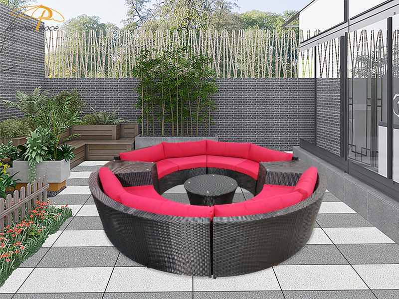 outdoor rattan sofa set