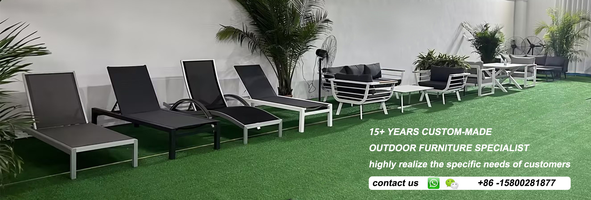 15+ years outdoor furniture supplier